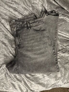 Ava & Viv Black Washed Denim Jeans with Contrast Stitching